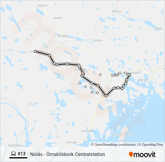 413 Bus Line Map