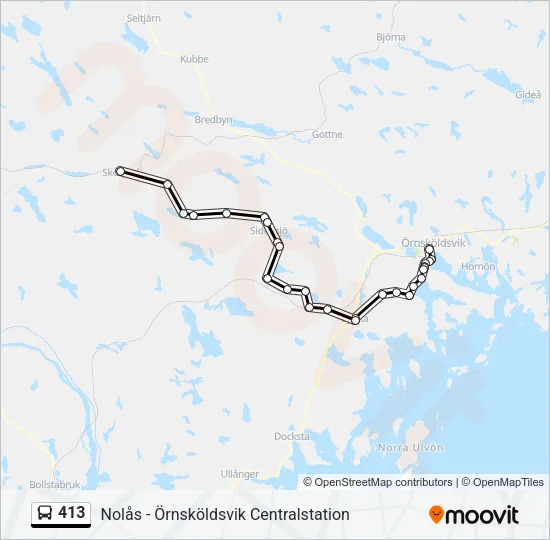 413 Bus Line Map