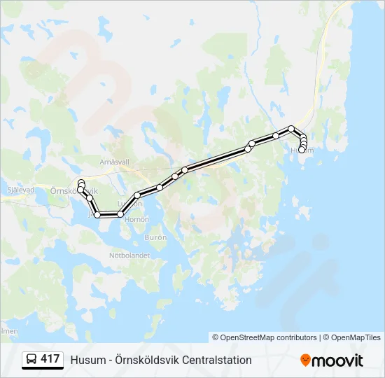 417 Bus Line Map