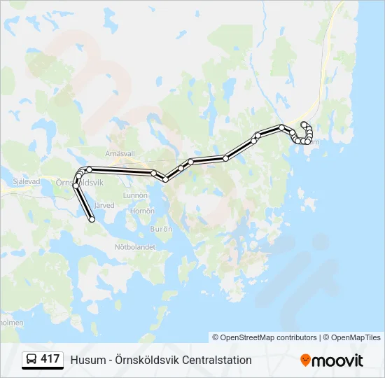 417 Bus Line Map