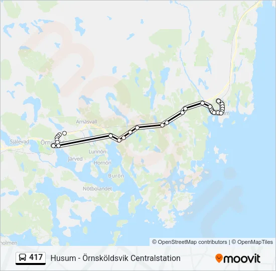 417 Bus Line Map