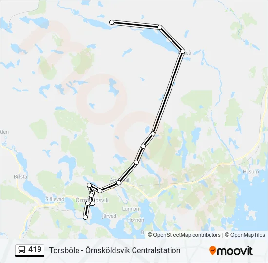 419 Bus Line Map