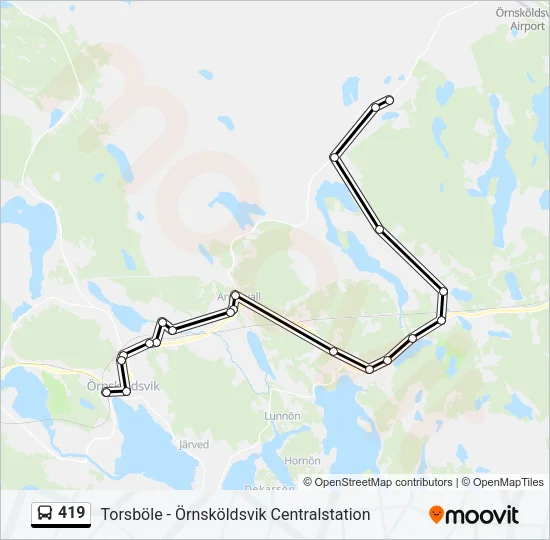419 Bus Line Map