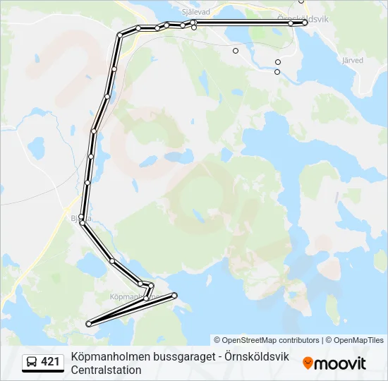 421 Bus Line Map