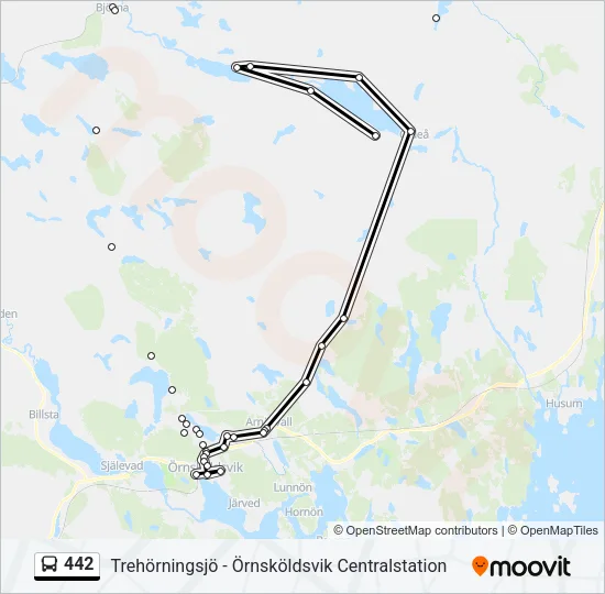 442 Bus Line Map