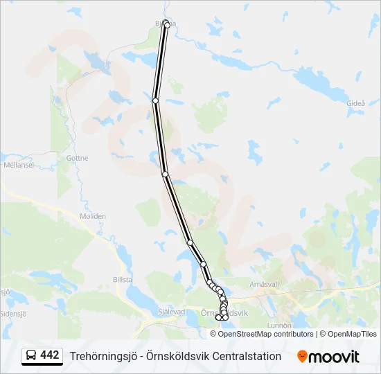 442 Bus Line Map