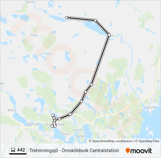 442 Bus Line Map
