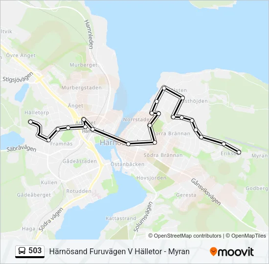 503 Bus Line Map