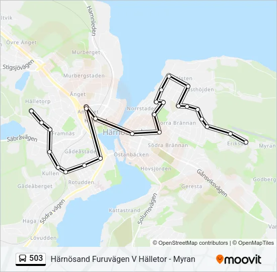 503 Bus Line Map