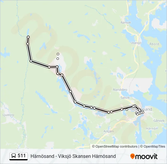 511 Bus Line Map