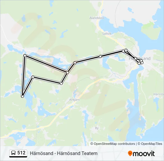 512 Bus Line Map
