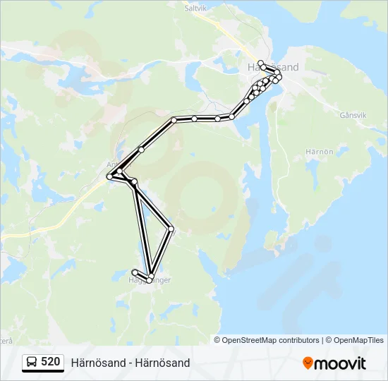 520 Bus Line Map