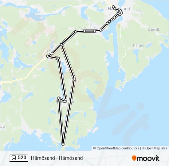 520 Bus Line Map