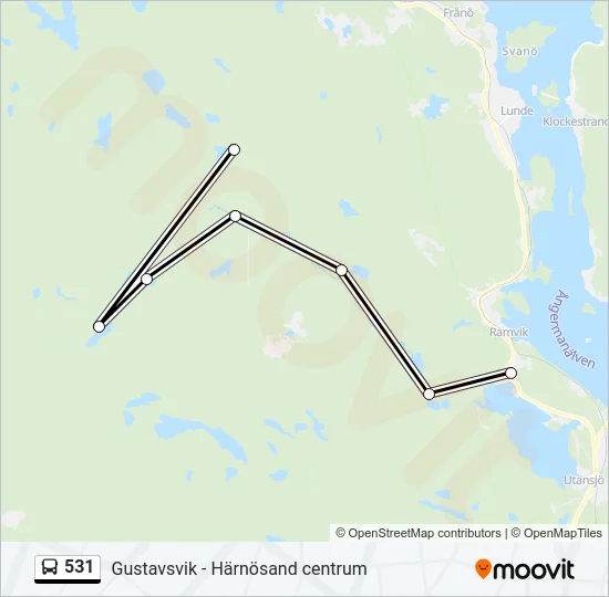 531 Bus Line Map