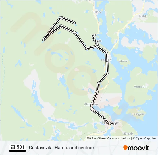 531 Bus Line Map