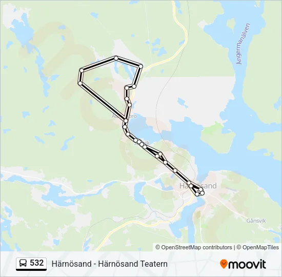 532 Bus Line Map