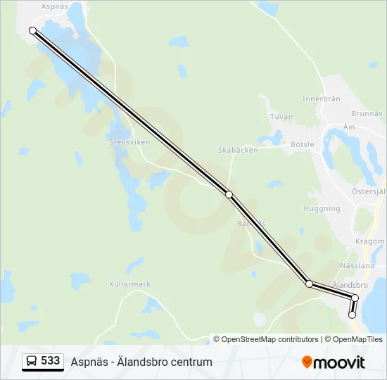 533 Bus Line Map