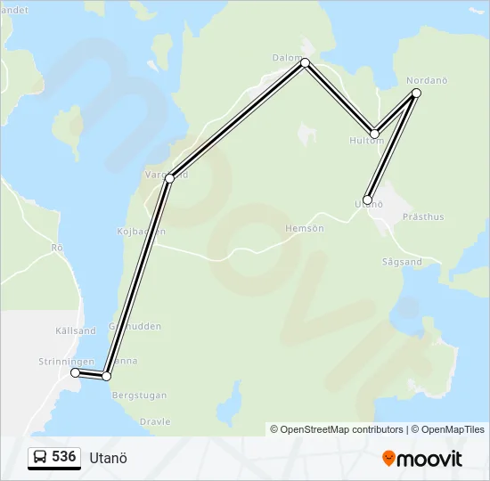 536 Bus Line Map