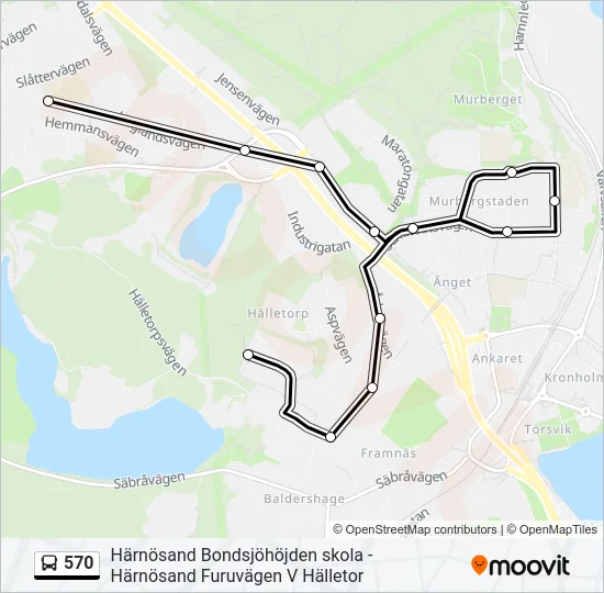 570 Bus Line Map