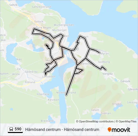 590 Bus Line Map