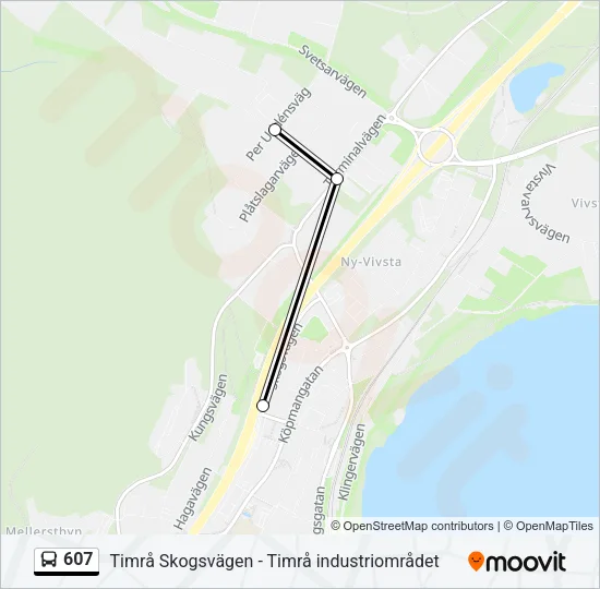 607 Bus Line Map