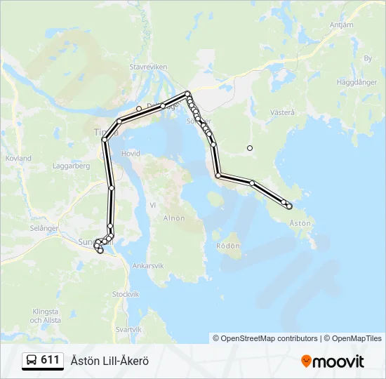 611 Bus Line Map