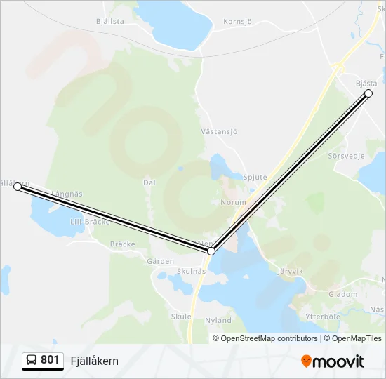 801 Bus Line Map