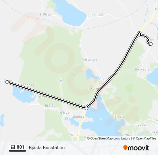 801 Bus Line Map