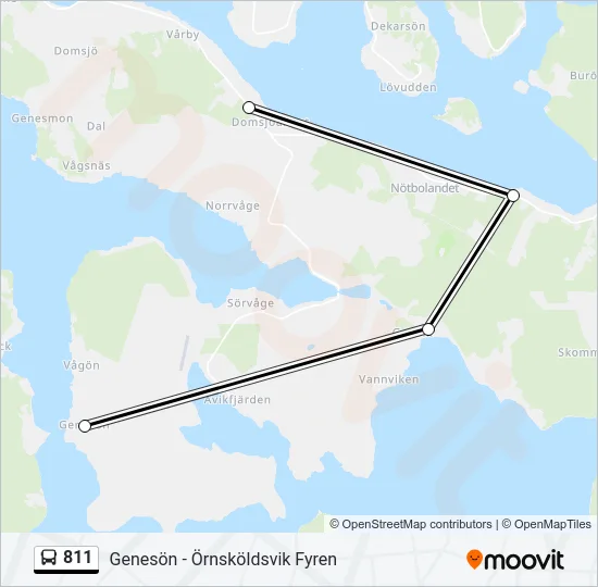 811 Bus Line Map