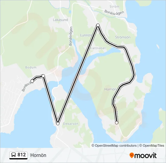 812 Bus Line Map