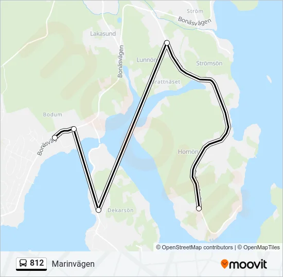 812 Bus Line Map
