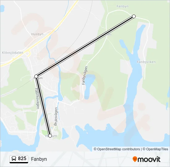 825 Bus Line Map