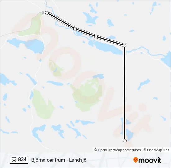 834 Bus Line Map