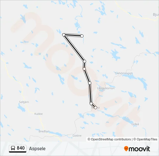 840 Bus Line Map