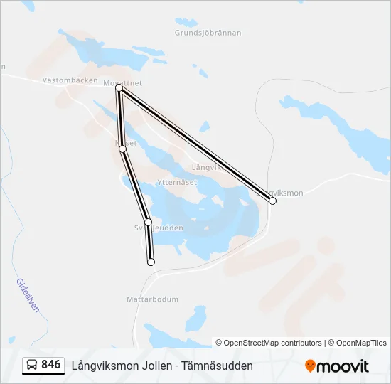 846 Bus Line Map
