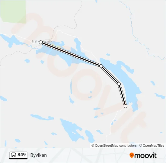 849 Bus Line Map