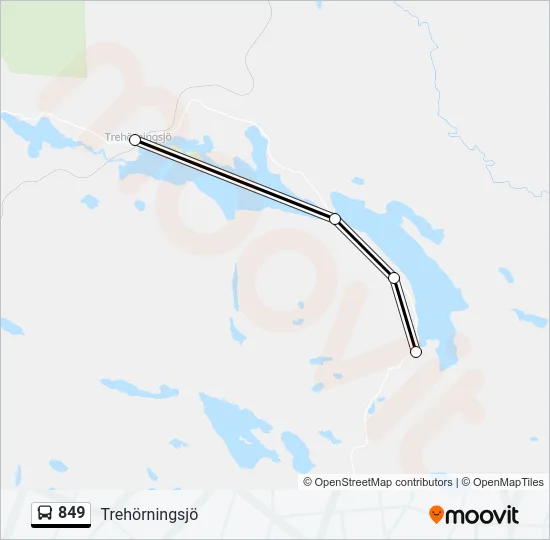 849 Bus Line Map