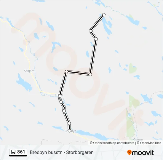 861 Bus Line Map