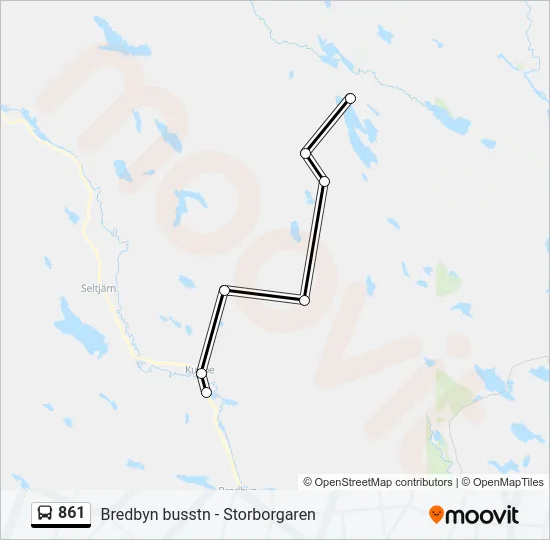 861 Bus Line Map