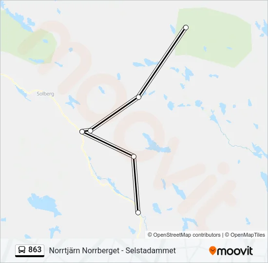 863 Bus Line Map