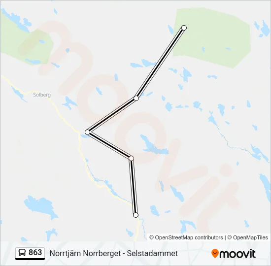 863 Bus Line Map
