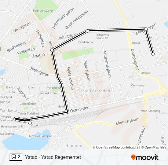 2 Bus Line Map