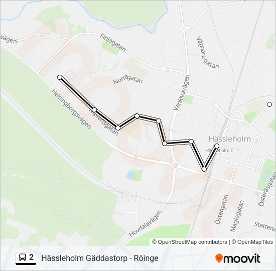 2 Bus Line Map