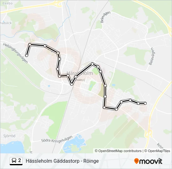 2 Bus Line Map