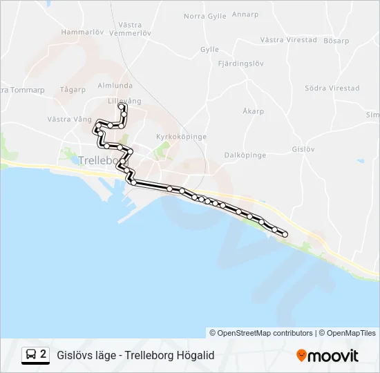 2 Bus Line Map
