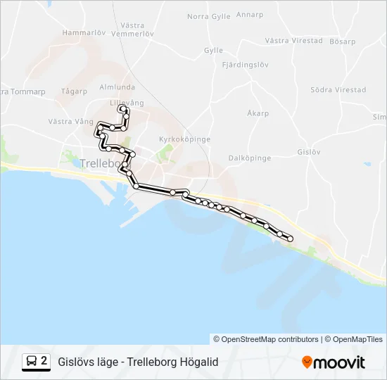 2 Bus Line Map