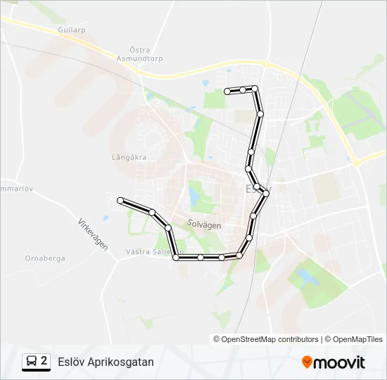 2 Bus Line Map