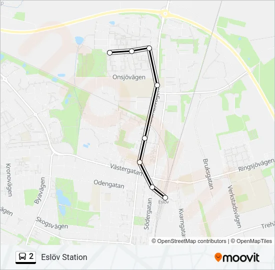 2 Bus Line Map