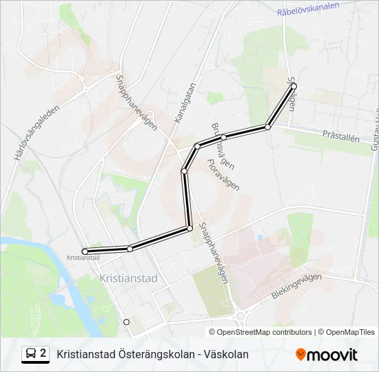 2 Bus Line Map