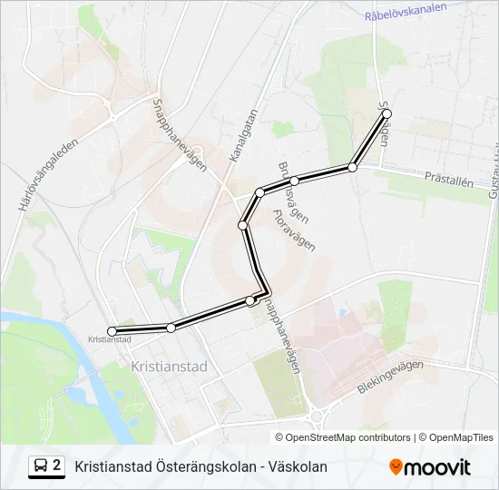 2 Bus Line Map